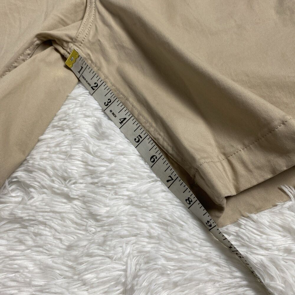 Lucky Brand Khaki Flat Front Chino Shorts Mens Size 33 Casual Stretch 9" Pockets - Picture 7 of 14